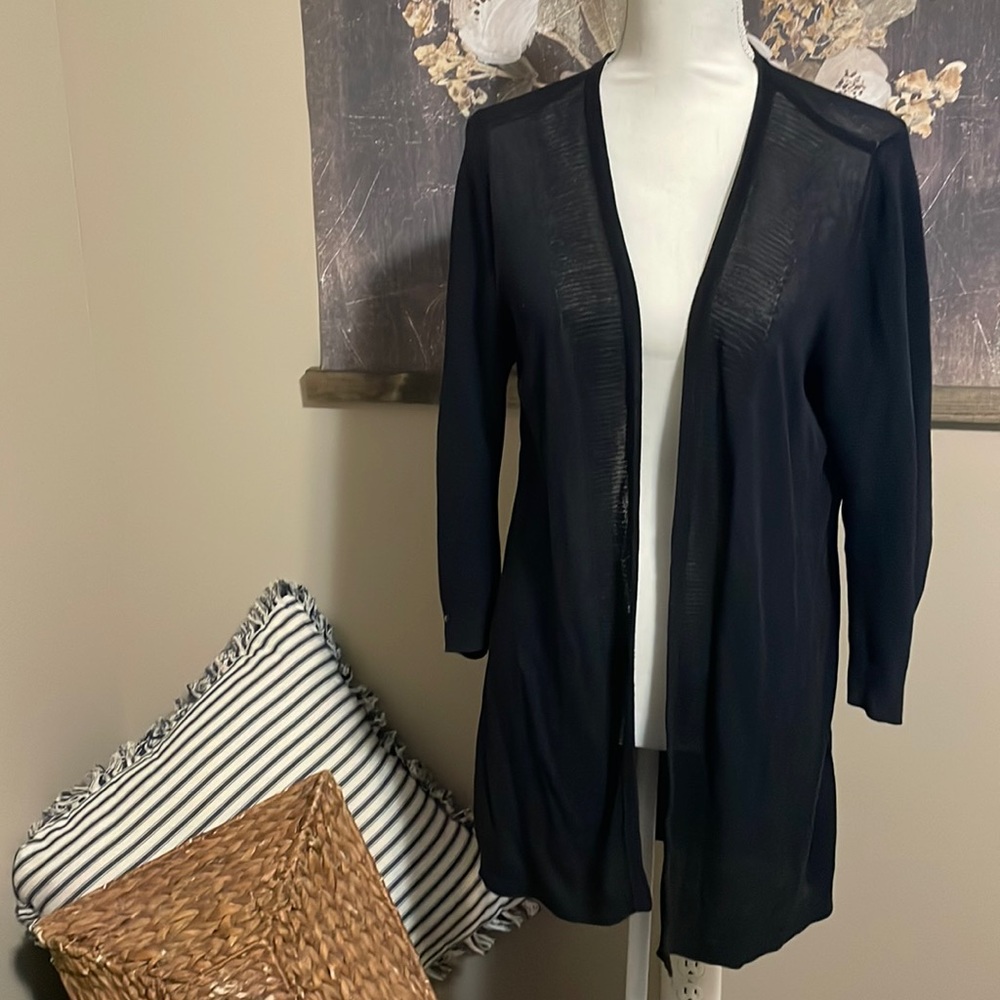 Chicos black knit cardigan